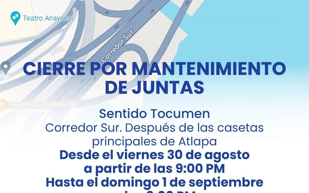 Cierre por mantenimiento de Juntas