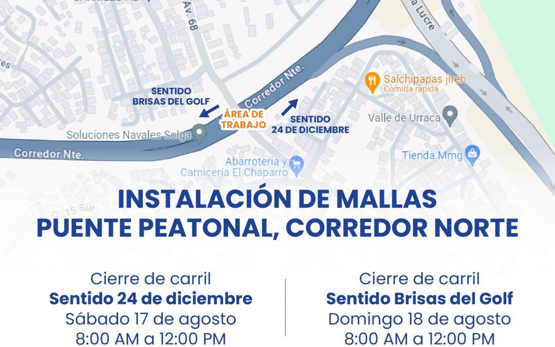 Instalación de Malla Puente Peatonal