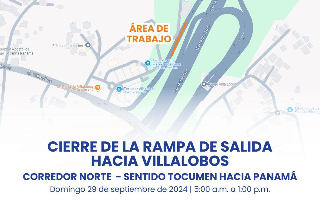 Cierre de la rampa de salida hacía Villalobos