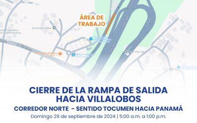 Cierre de la rampa de salida hacía Villalobos